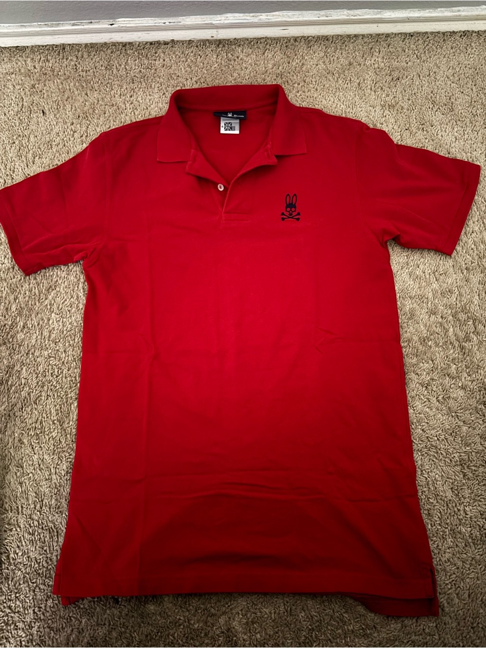 Vintage Psycho Bunny Red Polo Shirt
